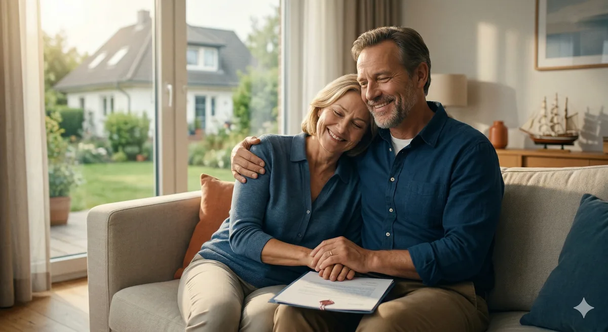 Immobilieneigentümer im Beratungsgespräch mit HANSEKREDIT-Experten – Zwangsversteigerung erfolgreich abwenden